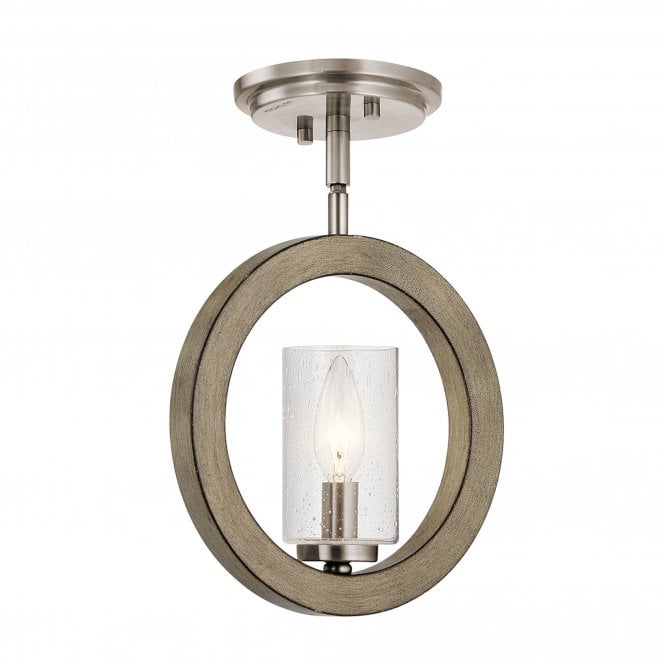 Grand Bank Wall Light / Mini-Pendant / Semi-Flush Distressed Antique Grey