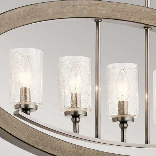 Grand Bank 5 Light Chandelier Distressed Antique Grey