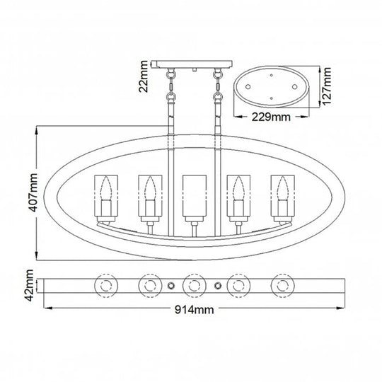 Grand Bank 5 Light Chandelier Distressed Antique Grey