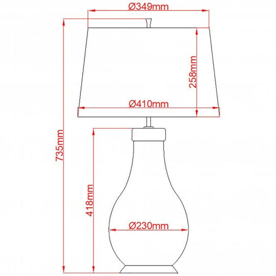 Havering 1 Light Table Lamp with Shale Green Shade