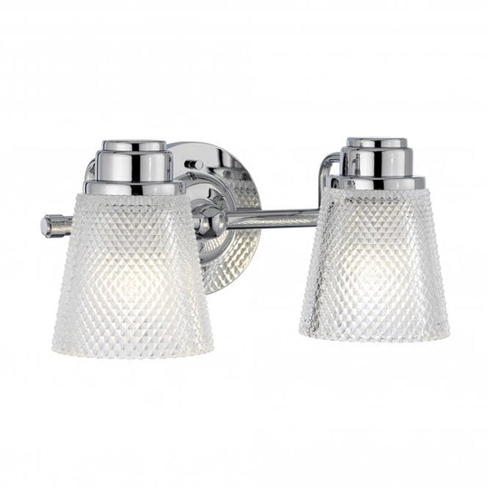 Hudson Double Bathroom Wall Light IP44 Polished Chrome