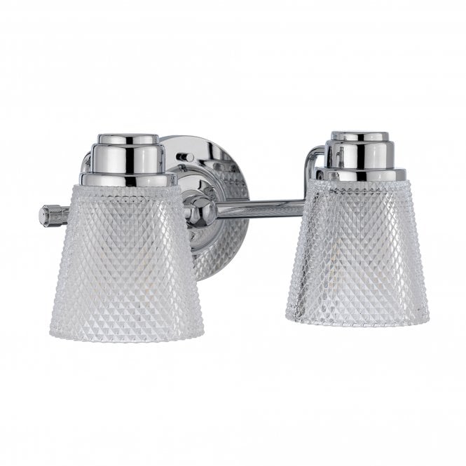 Hudson Double Bathroom Wall Light IP44 Polished Chrome