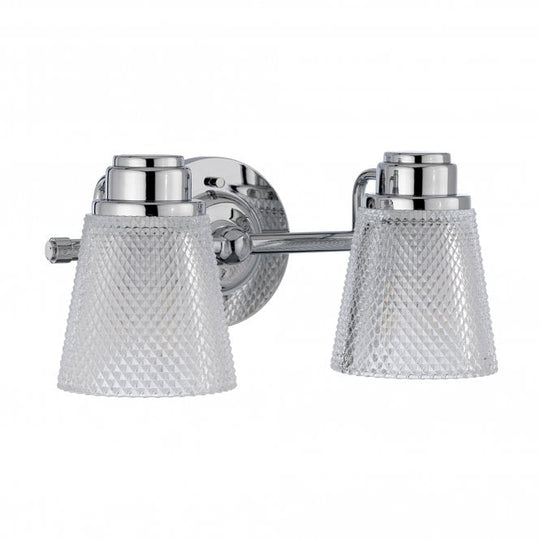 Hudson Double Bathroom Wall Light IP44 Polished Chrome