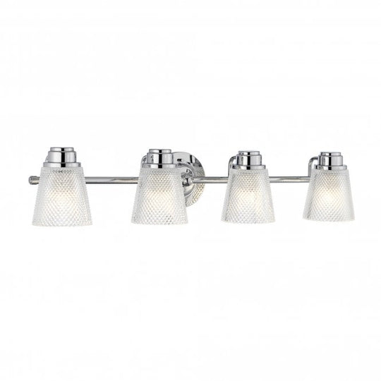 Hudson 4 Light Bathroom Wall Light IP44 Polished Chrome