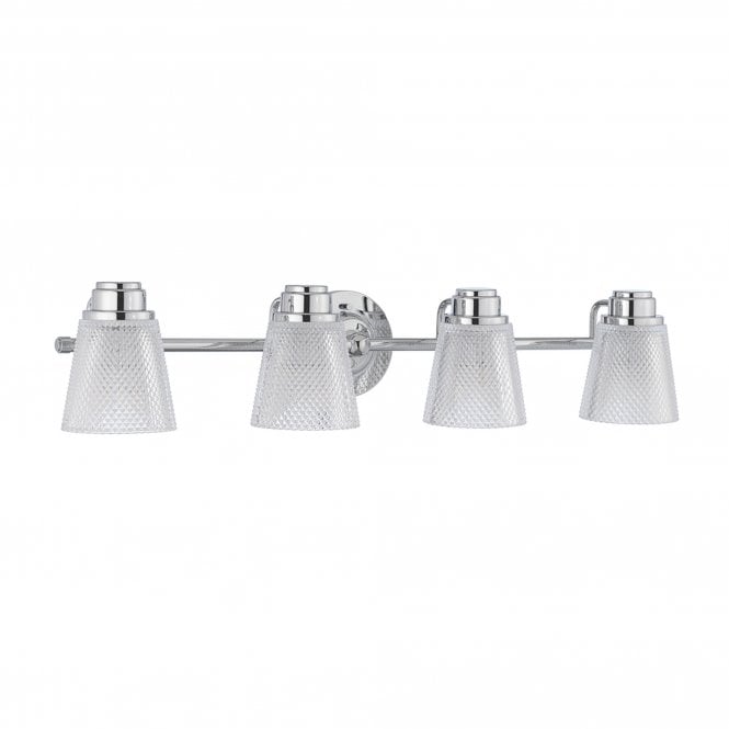Hudson 4 Light Bathroom Wall Light IP44 Polished Chrome