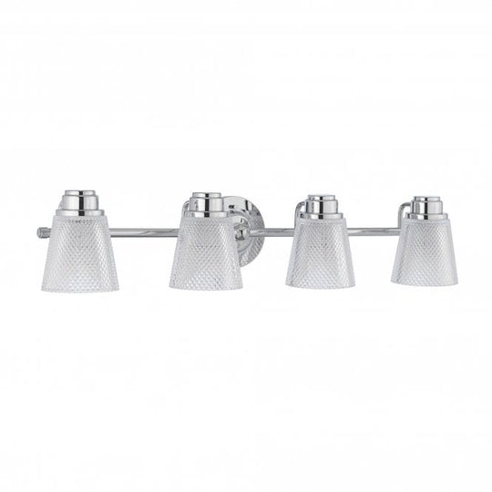 Hudson 4 Light Bathroom Wall Light IP44 Polished Chrome