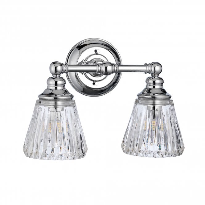 Keynes Double Bathroom Wall Light IP44 Polished Chrome