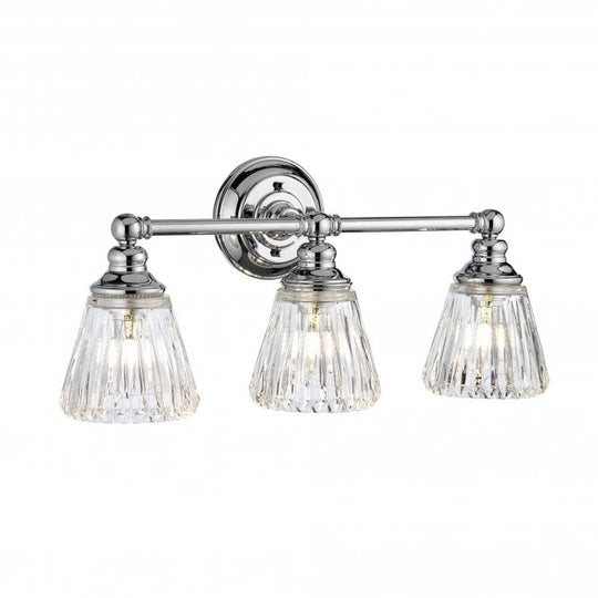 Keynes 3 Light Bathroom Wall Light IP44 Polished Chrome