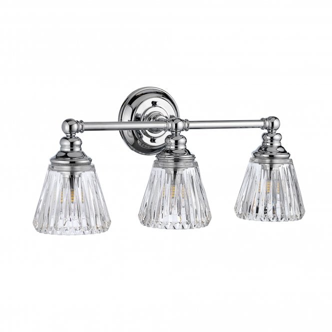 Keynes 3 Light Bathroom Wall Light IP44 Polished Chrome