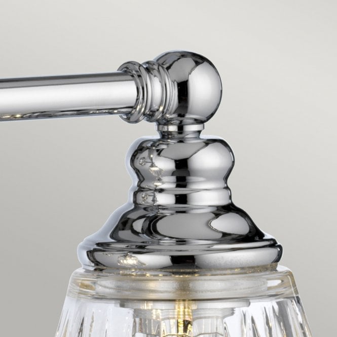 Keynes 3 Light Bathroom Wall Light IP44 Polished Chrome