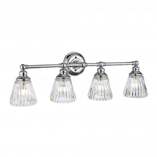 Keynes 4 Light Bathroom Wall Light IP44 Polished Chrome