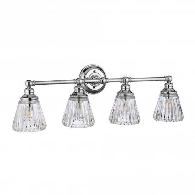 Keynes 4 Light Bathroom Wall Light IP44 Polished Chrome