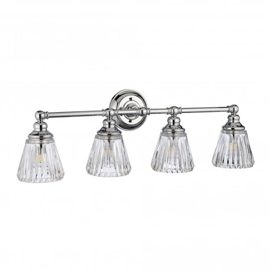 Keynes 4 Light Bathroom Wall Light IP44 Polished Chrome
