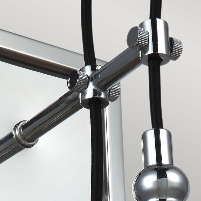 Loras Single Wall Light Polished Chrome Clear Seeded Glass