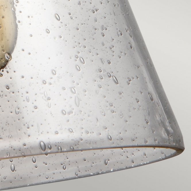 Loras Mini Pendant Light Polished Chrome Clear Seeded Glass