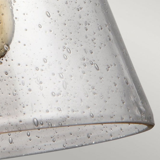 Loras Mini Pendant Light Polished Chrome Clear Seeded Glass