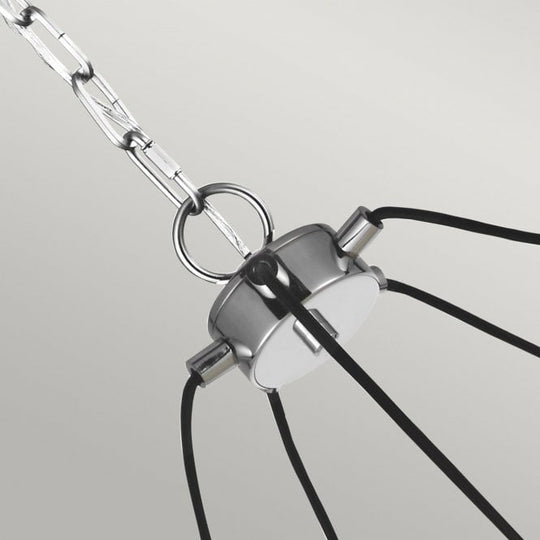 Loras 5 Chandelier Polished Chrome Clear Seeded Glass