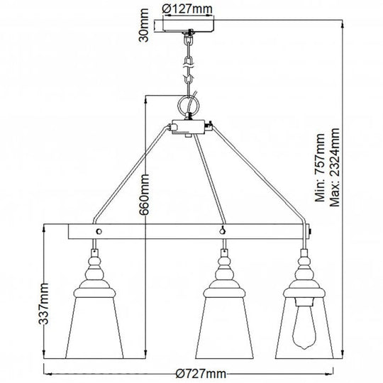 Loras 5 Chandelier Polished Chrome Clear Seeded Glass