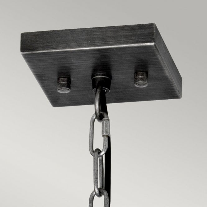 Louvre Single Pendant Lantern Gunmetal