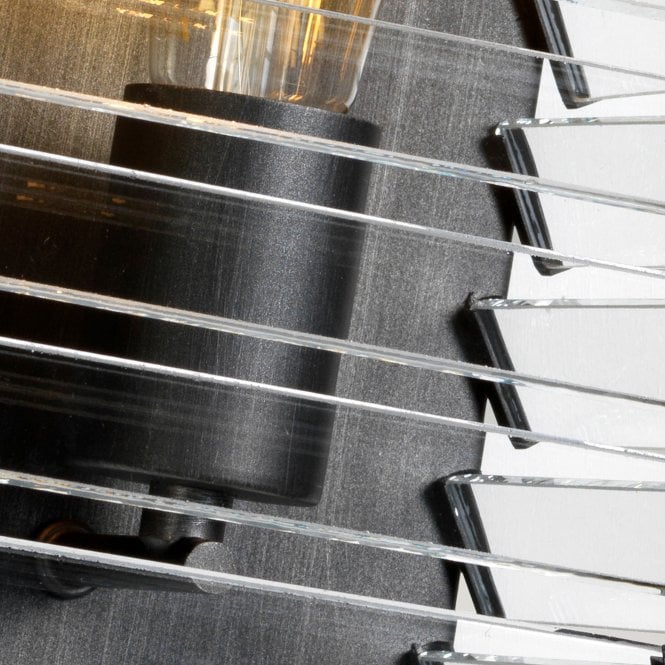 Louvre 2 Light Pendant Lantern Gunmetal