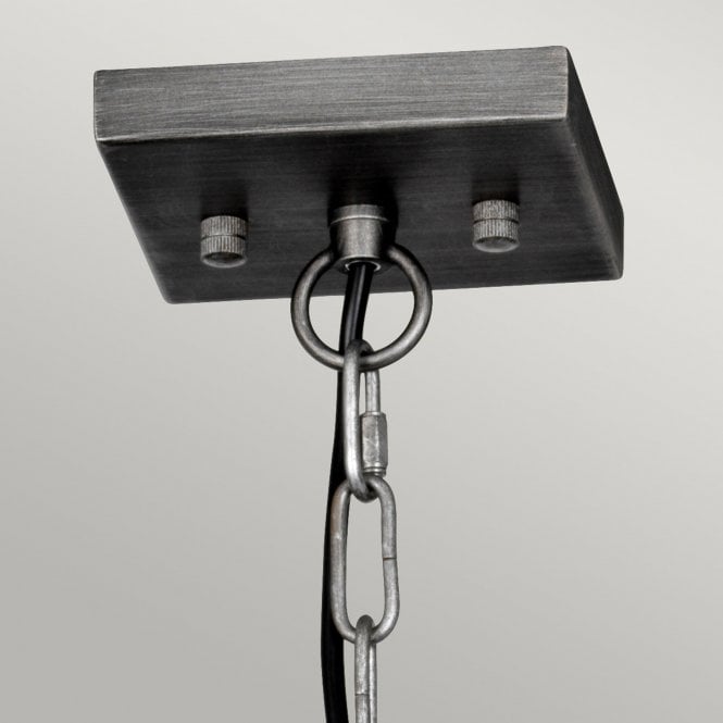 Louvre 6 Light Pendant Lantern Gunmetal