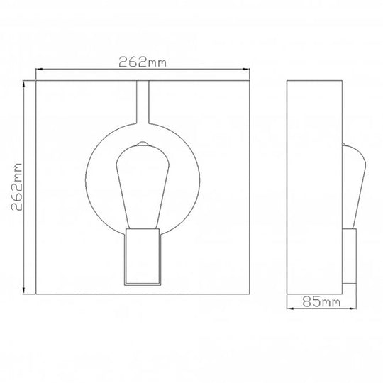 Ludlow Single Wall Light - Brushed Graphite