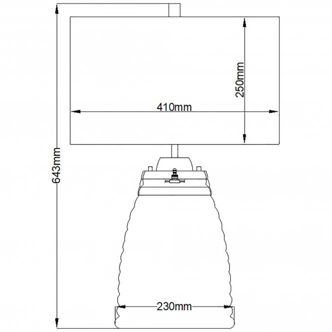 Milne Table Lamp Polished Nickel with Teal Shade