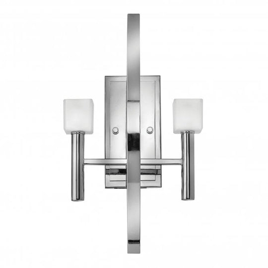 Mondo Double Wall Light Polished Chrome / Frosted Cube Shader