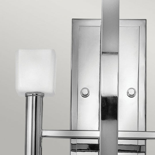 Mondo Double Wall Light Polished Chrome / Frosted Cube Shader