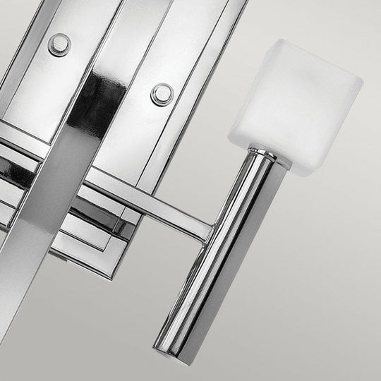 Mondo Double Wall Light Polished Chrome / Frosted Cube Shader