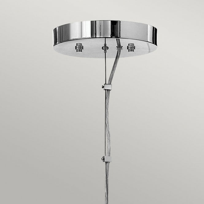 Mondo 8 Light Chandelier Polished Chrome / Frosted Cube Shader