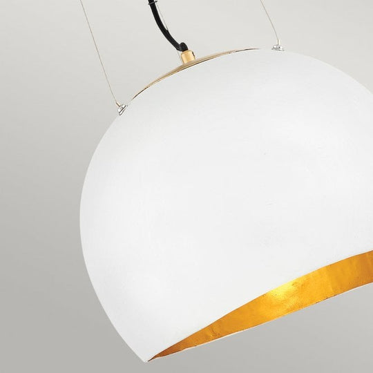 Nula Single Light Pendant Shell White/Luxe Gold