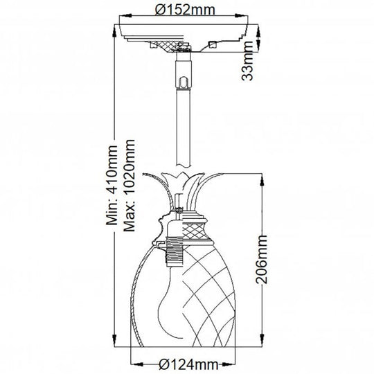 Plantation Single Pendant Burnished Brass