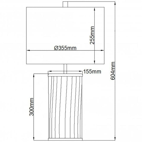 Reno Table Lamp Green / Aged Brass Cream Faux Silk Shade
