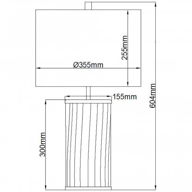 Reno Table Lamp Green / Polished Nickel Cream Faux Silk Shade