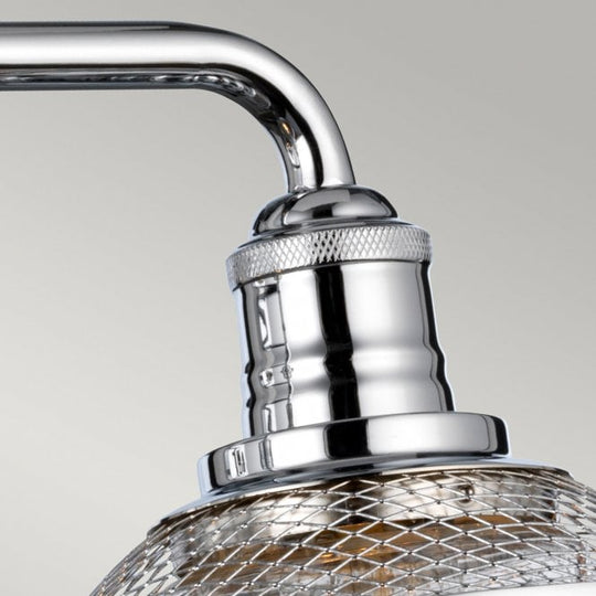 Rigby 3 Light Wall Light IP44 Polished Chrome With Clear Seeded Glass