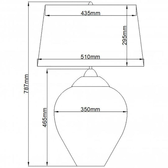Samara Large Table Lamp Light BlueClear With Scallop (taupe) Shade