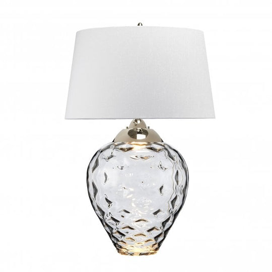 Samara Large Table Lamp Smoked With Hepplewhite (light grey) Shade