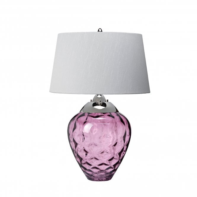 Samara Table Lamp Plum With Titanium (silver) Shade
