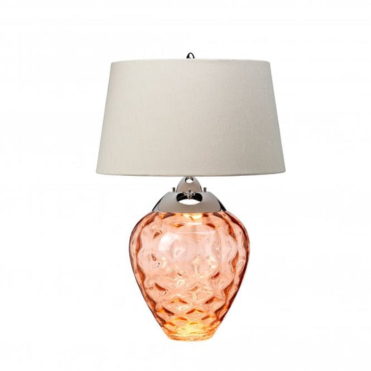 Samara Table Lamp Salmon With Scallop (taupe) Shade