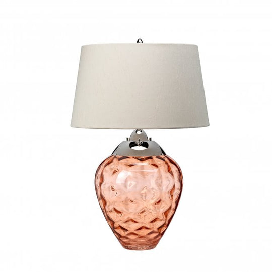 Samara Table Lamp Salmon With Scallop (taupe) Shade