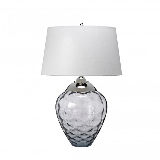 Samara Table Lamp Smoke With Hepplewhite (light grey) Shade