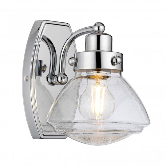 Scholar Single Bathroom Wall Light IP44 Polished Chrome