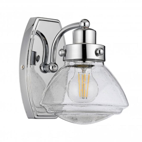 Scholar Single Bathroom Wall Light IP44 Polished Chrome