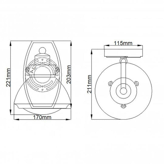 Scholar Single Bathroom Wall Light IP44 Polished Chrome