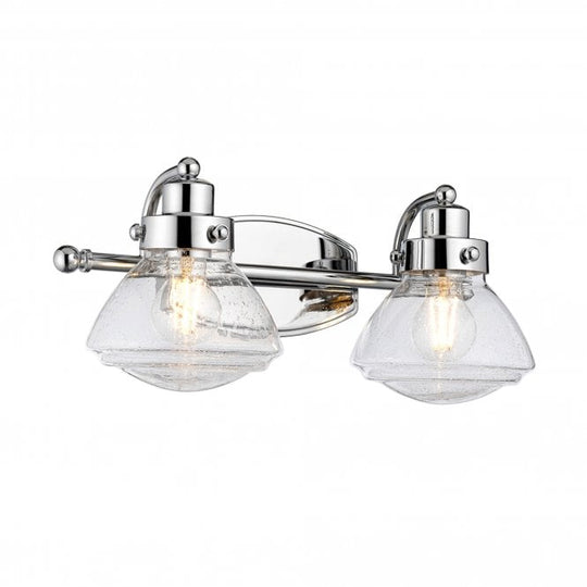 Scholar Double Bathroom Wall Light IP44 Polished Chrome