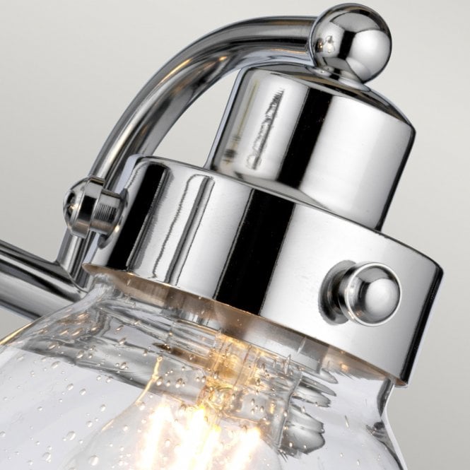 Scholar Double Bathroom Wall Light IP44 Polished Chrome