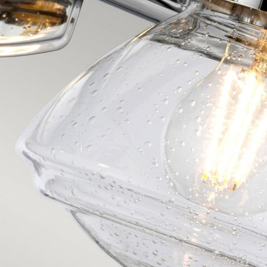 Scholar Double Bathroom Wall Light IP44 Polished Chrome