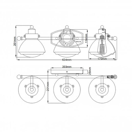 Scholar 3 Light Bathroom Wall Light IP44 Polished Chrome