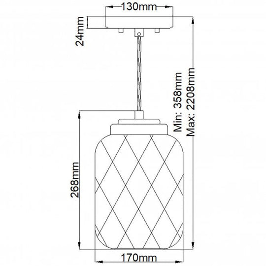 Sola Single Pendant Light Poilshed Nickel